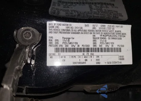 2017 Ford C-Max Hybrid Se from USA, damaged, VIN 1FADP5AU3HL119124